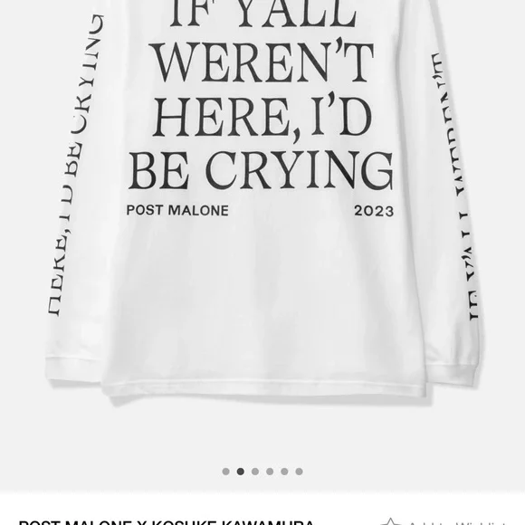 L/E Post Malone x Kosuke Kawamura shirt! ⭐️ - Picture 2 of 4